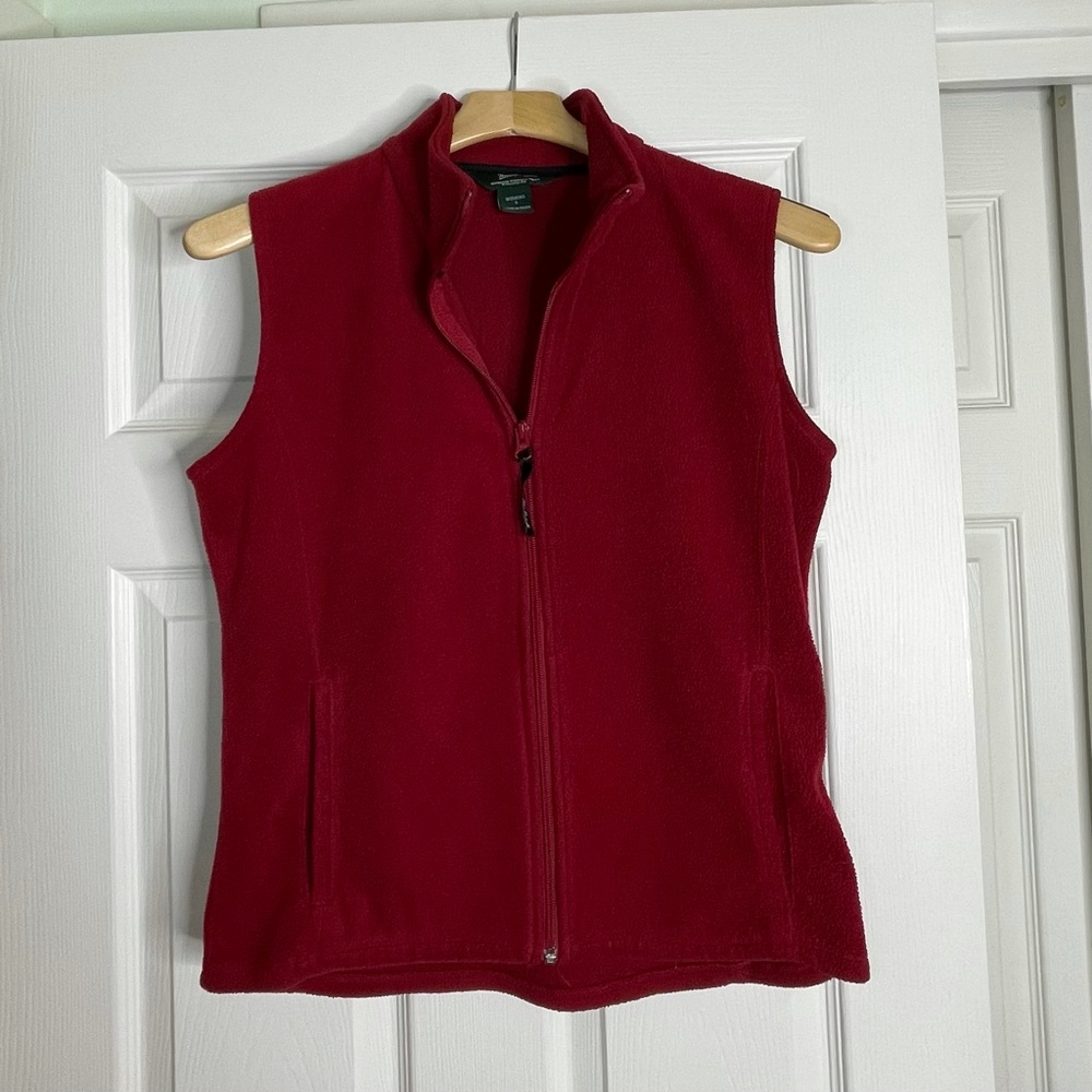 Woolrich Fleece Vest - Dark Red - Small
